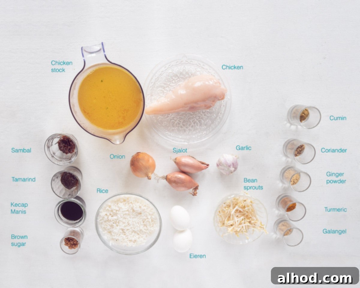 Comforting Asian Chicken Rice Soup 3 Ingredients Asian Style Chicken Rice Soup individually labelled on a white background