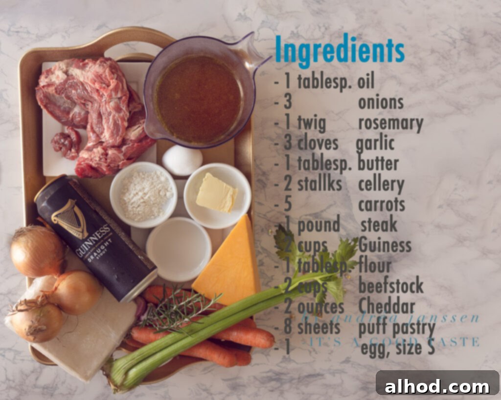 Hearty Guinness Steak Pie 3 Ingredients Halloween recipe: Guinness and steak pie