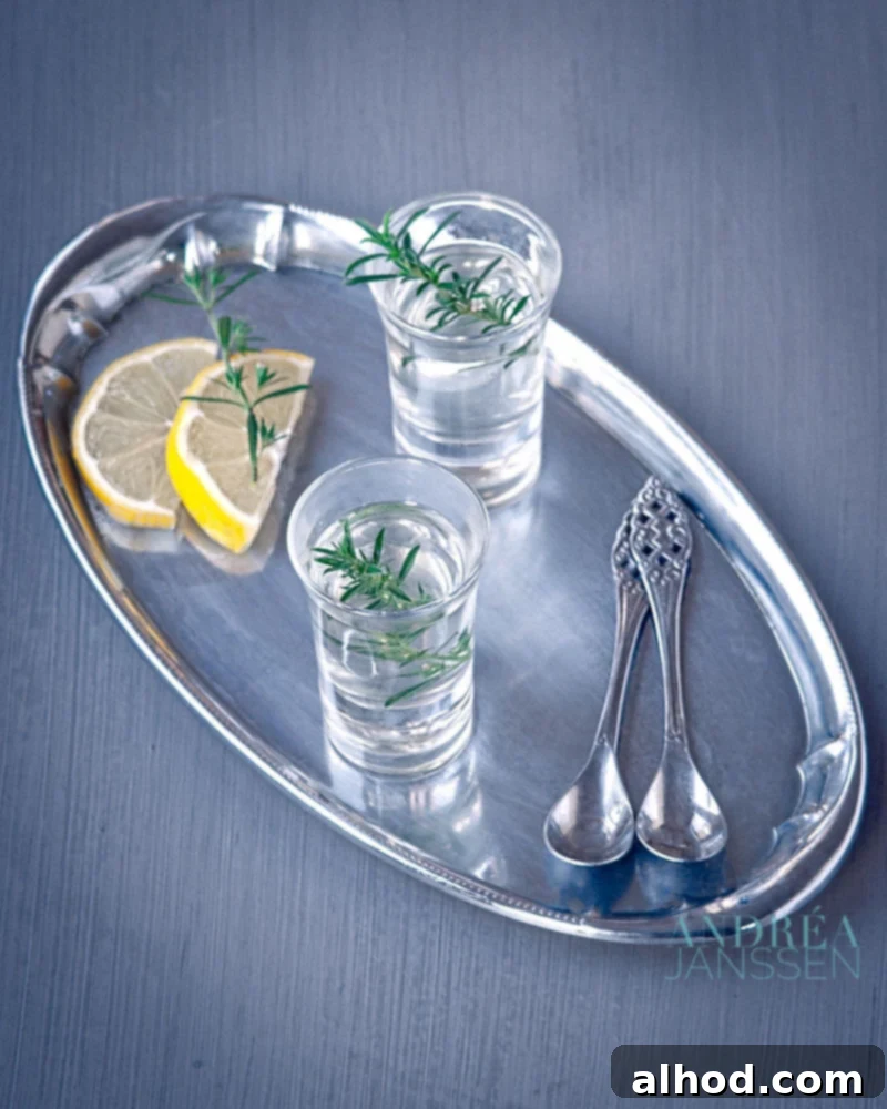 Hellenic Ouzo Citrus 2 Griekse cocktail: ouzo met citroen en rozemarijn