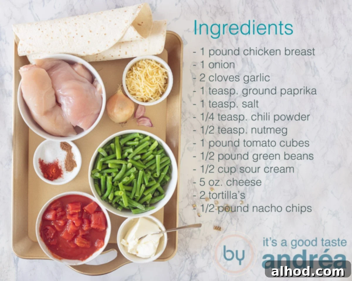 Loaded Chicken Nacho Bake 3 Ingredients Mexican nacho casserole