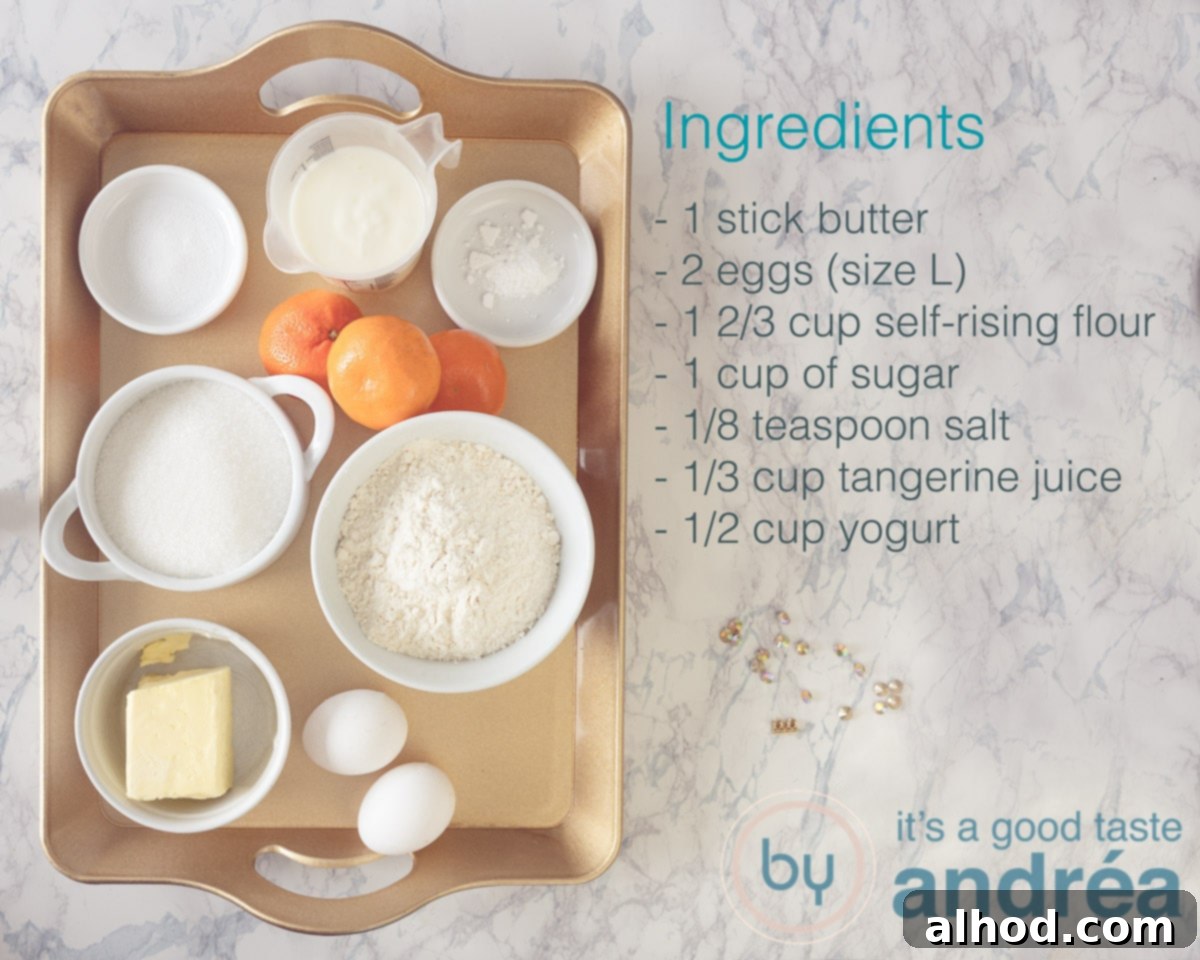 Easy Tangerine Yogurt Pound Cake 3 Ingredients tangerine cake