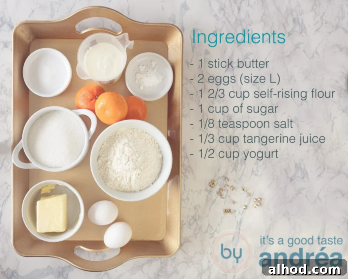Moist Tangerine Yogurt Pound Cake 3 Ingredients tangerine cake