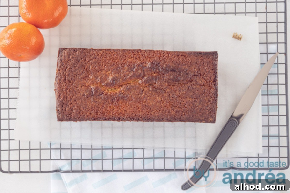 Easy Tangerine Yogurt Pound Cake 7 tangerine cake baked in the oven