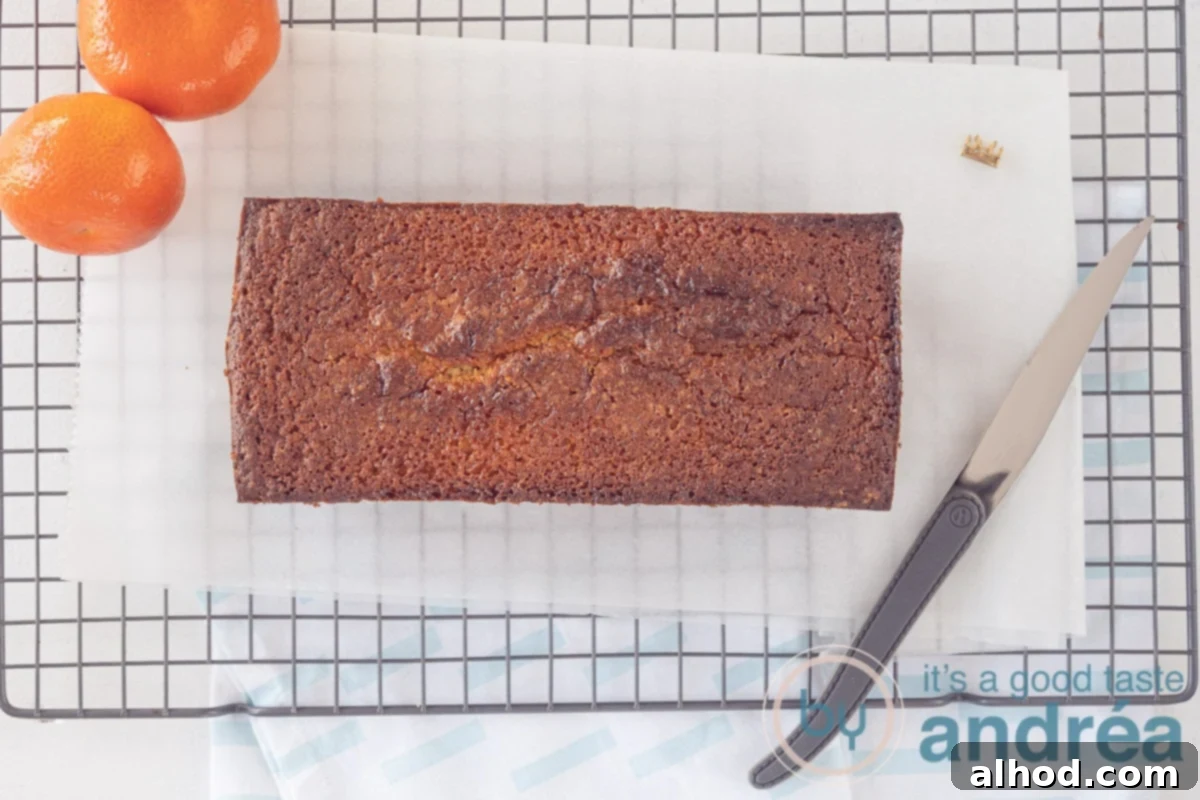 Moist Tangerine Yogurt Pound Cake 7 tangerine cake baked in the oven