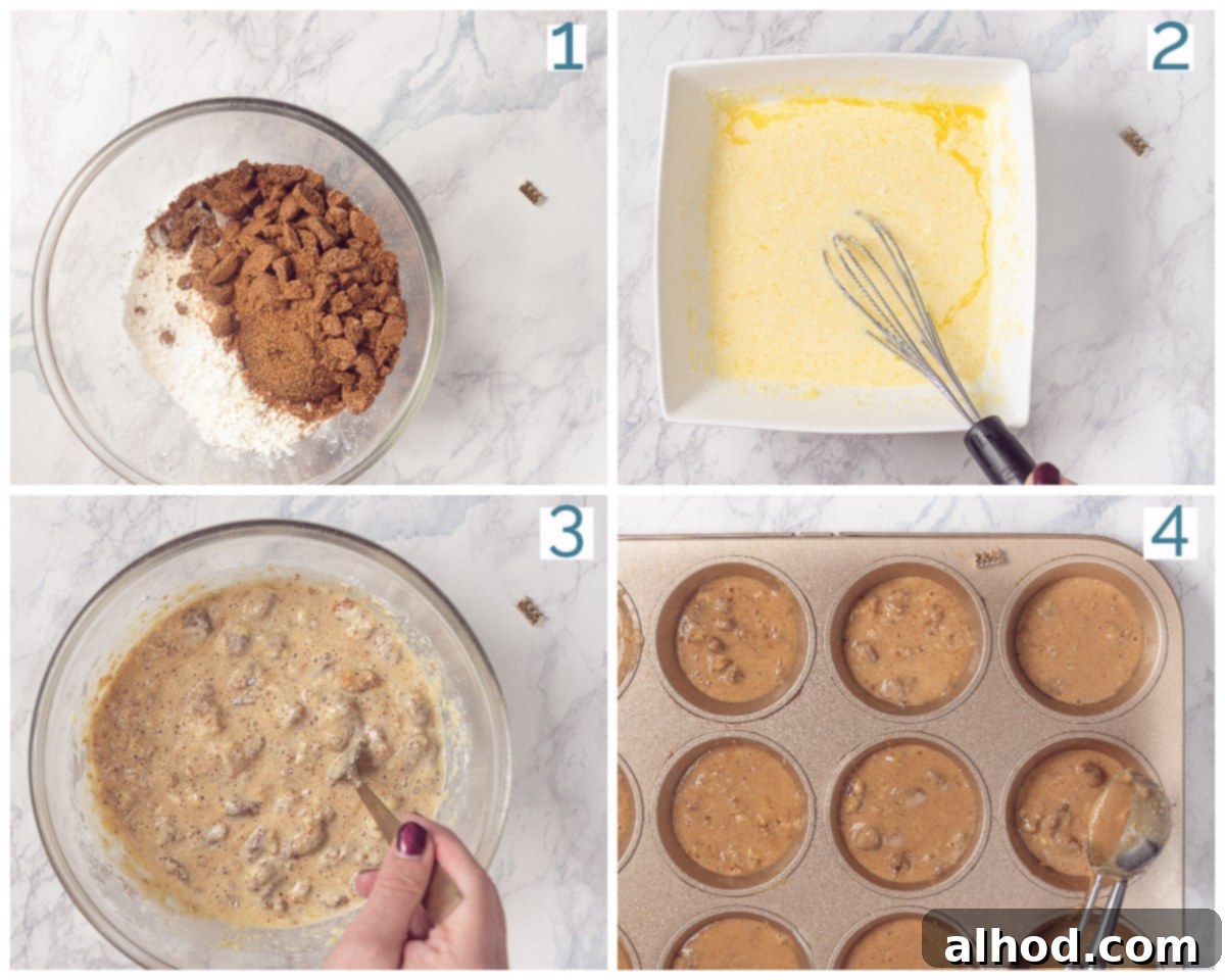 Dutch Pepernoten Surprise Muffins 4 4 collage preparation Sinterklaas Pepernoten Muffins