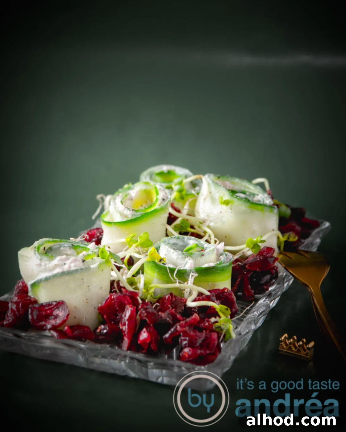 Ham Mousse Cucumber Bites 2 komkommer met ham rolletjes