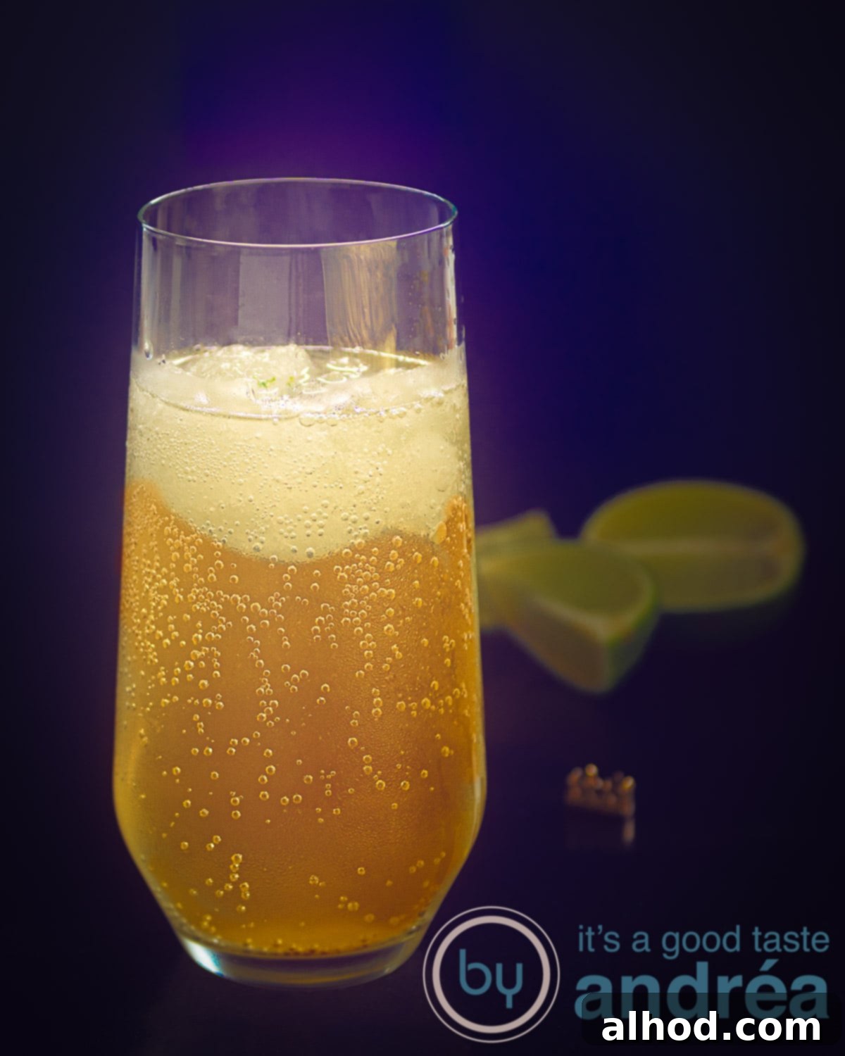 Unforgettable Yuletide Feast 6 A festive Christmas scroppino in a tall glass, garnished with lime zest.