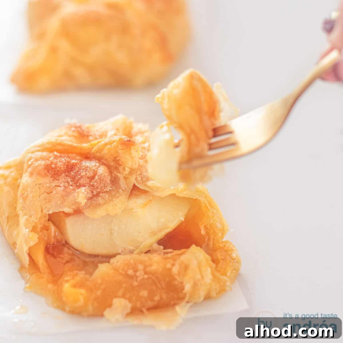 Apple's Gentle Curve 3 Delicious baked apple dumplings with flaky pastry and cinnamon sugar