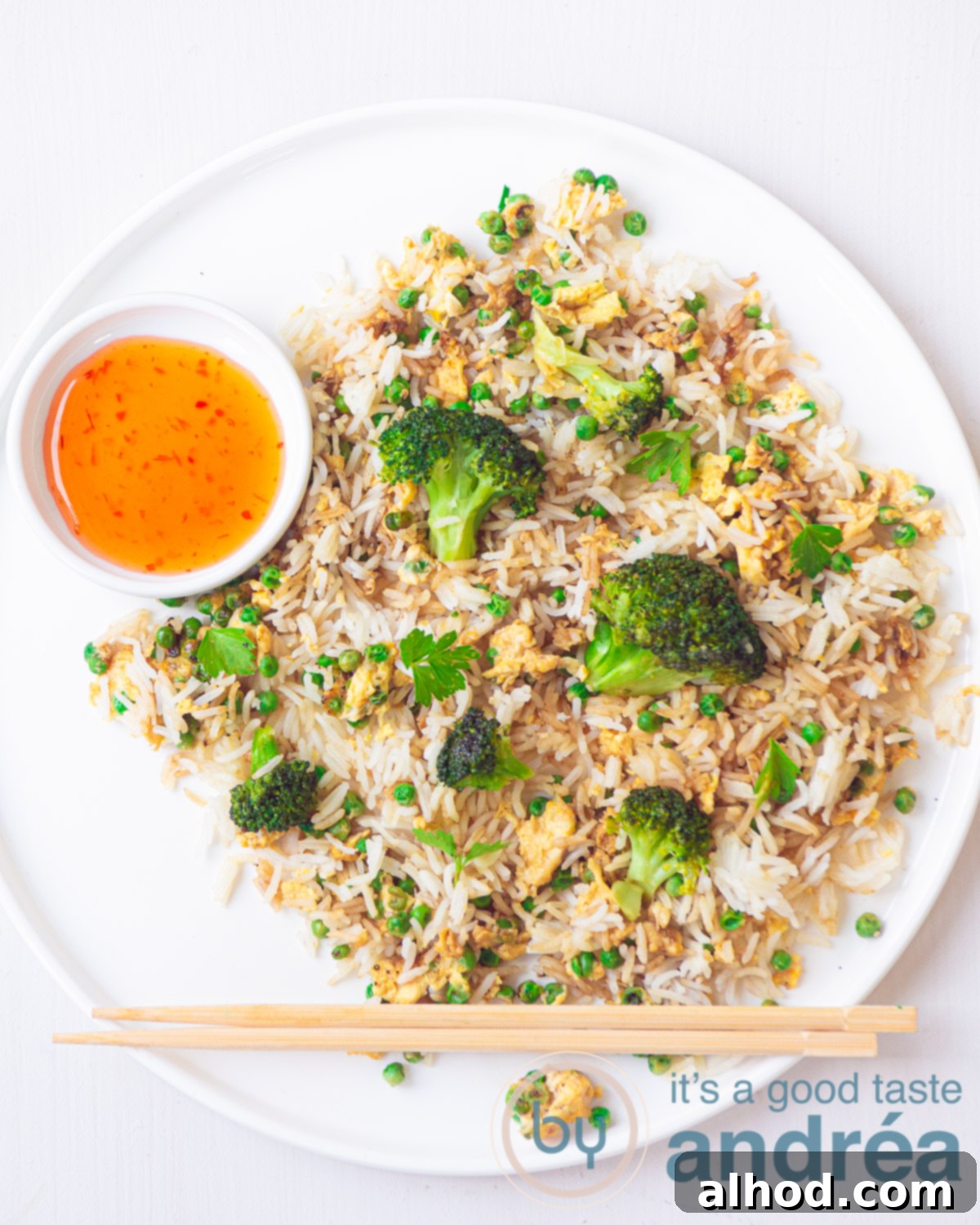 Quick Broccoli Egg Fried Rice 5 Gebakken rijst met ei en knoflook broccoli - baked rice with egg and garlic broccoli