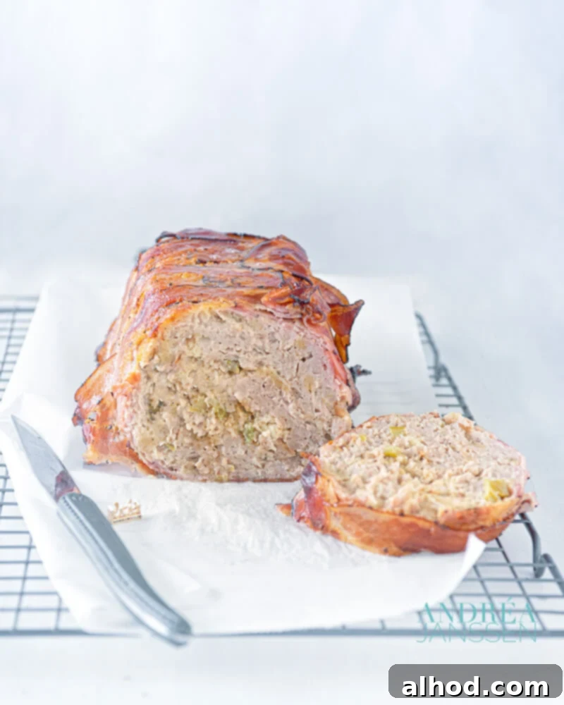Oven-baked chicken meatloaf with feta and herbs