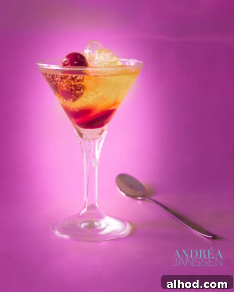 Romantic Valentine's Cherry Prosecco Cocktail