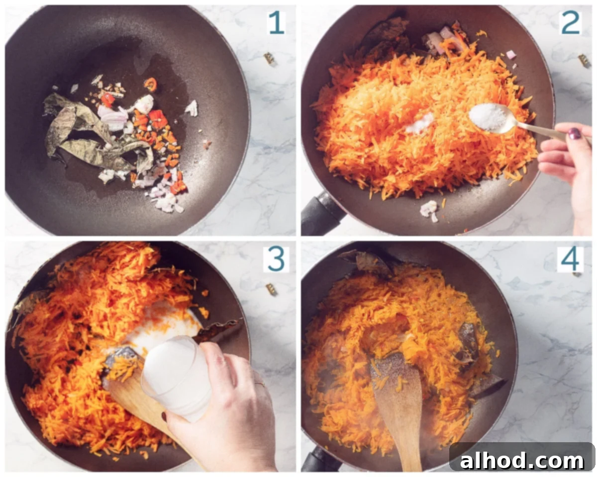 Hoppers & Heat: Sri Lanka's Spiced Beef Curry 8 4 steps preparation Tropical carrots