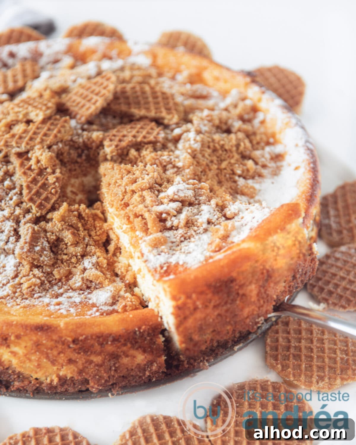 Caramel Stroopwafel Cheesecake 2 Stroopwafel cheesecake