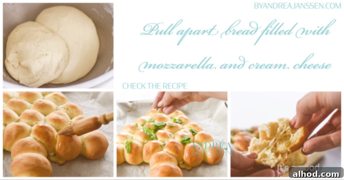 Breekbolletjes met roomkaas en mozzarella