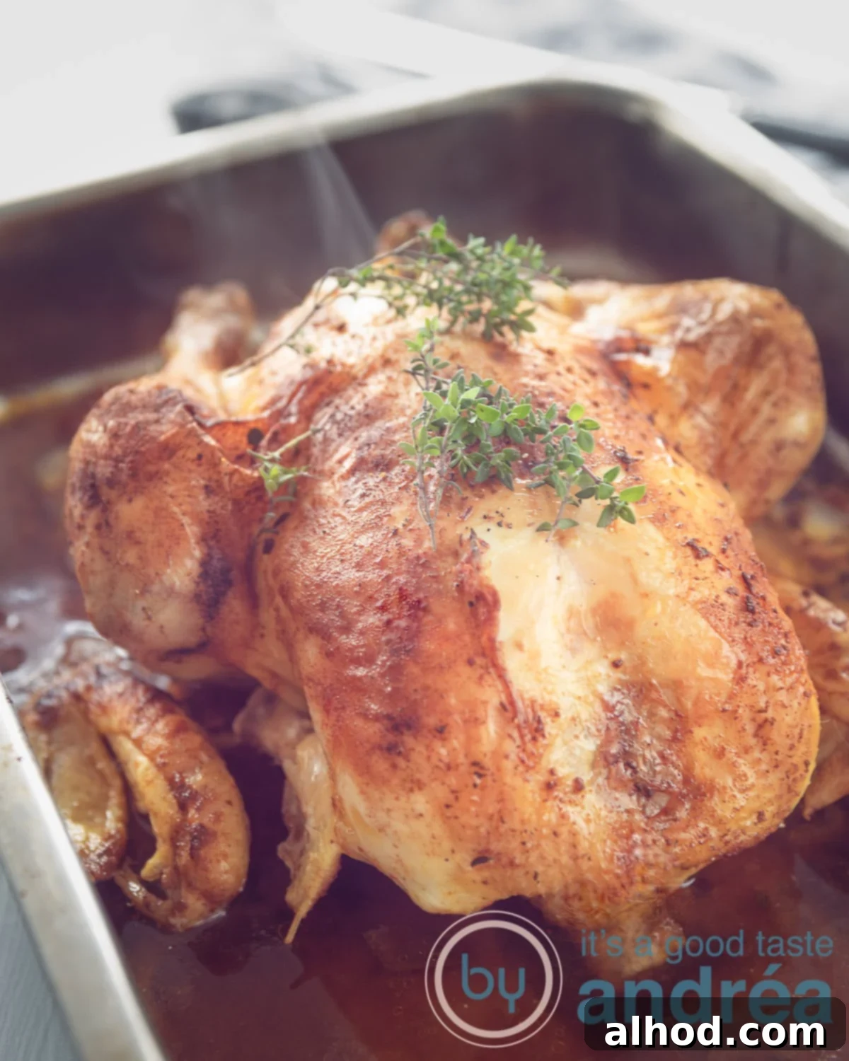 Easy Slow Cooker Rotisserie Chicken 9 whole chicken slowcooker rotisserie style in a baking dish