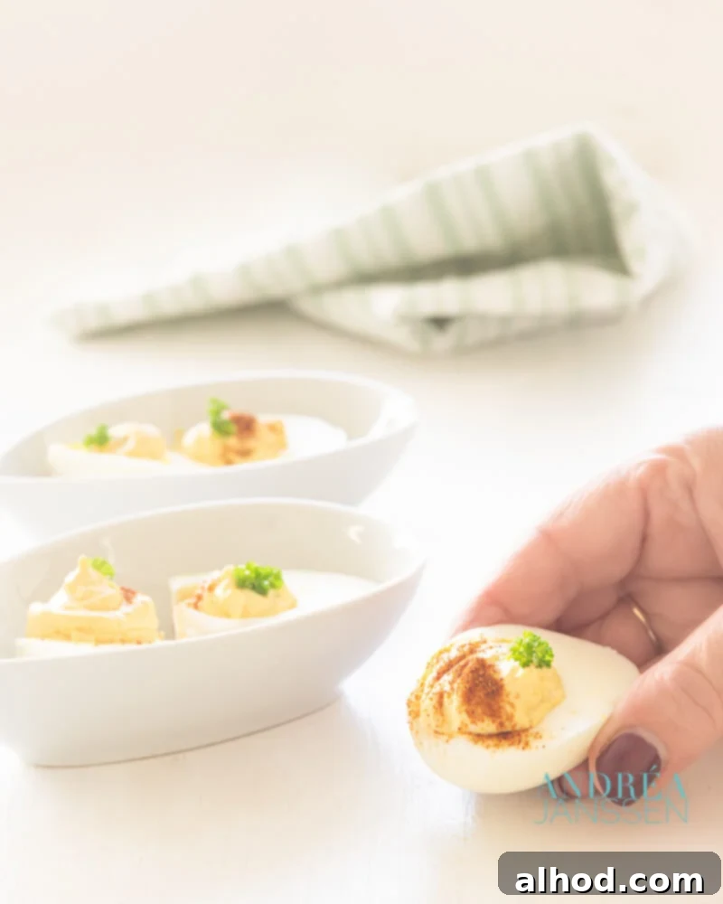 klassieke gevulde eieren