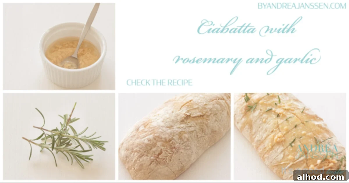 Homemade Ciabatta with Rosemary and Garlic