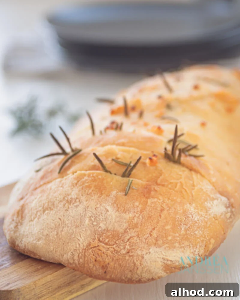 Aromatic Rosemary Garlic Ciabatta 3 Ciabatta with rosemary and garlic