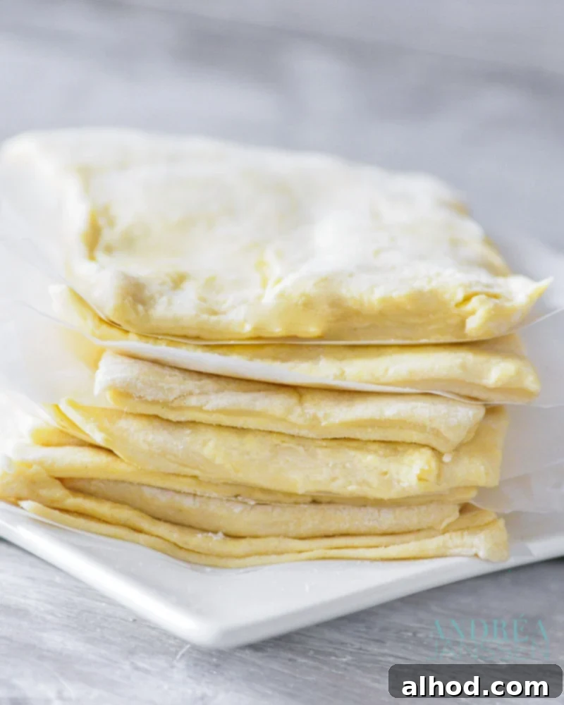 Flaky Lactose-Free Puff Pastry 3 Homemade bladerdeeg, lactose vrij