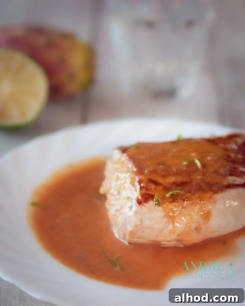 Tenderloin with prickly pear sauce