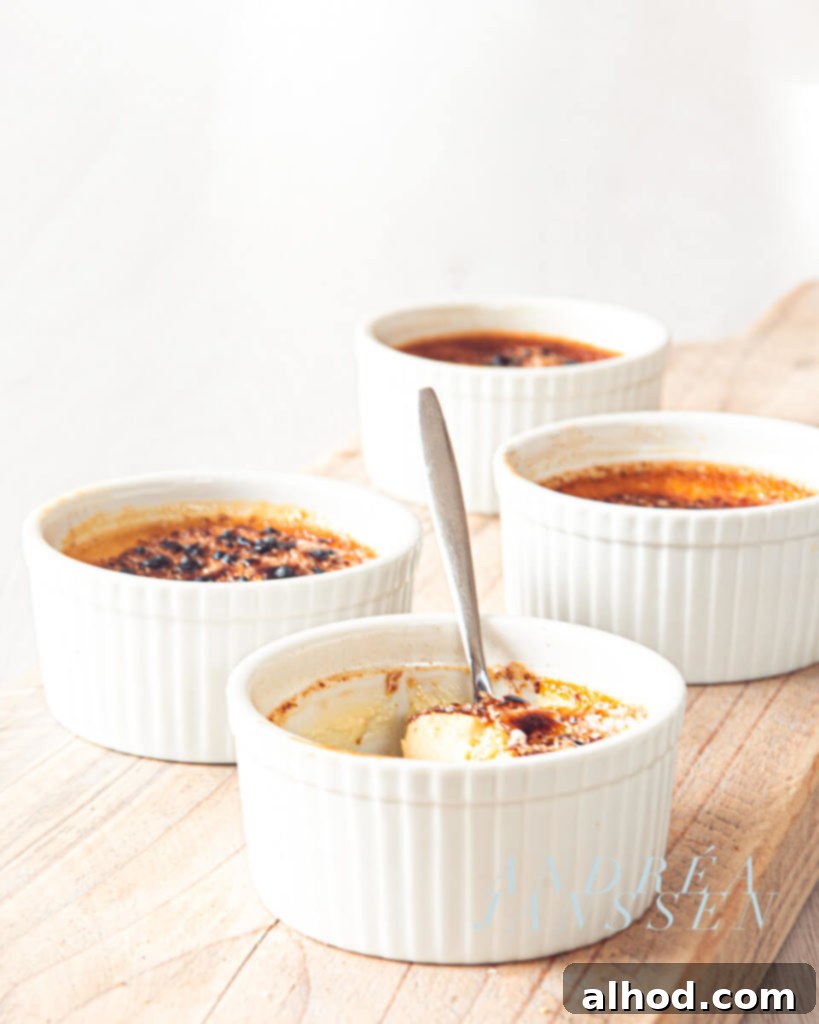 Spiced Honey Custard Brulee 2 cinnamon honey crème brûlée