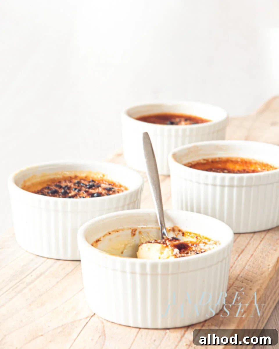 Spiced Honey Custard Brulee 3 cinnamon honey crème brûlée