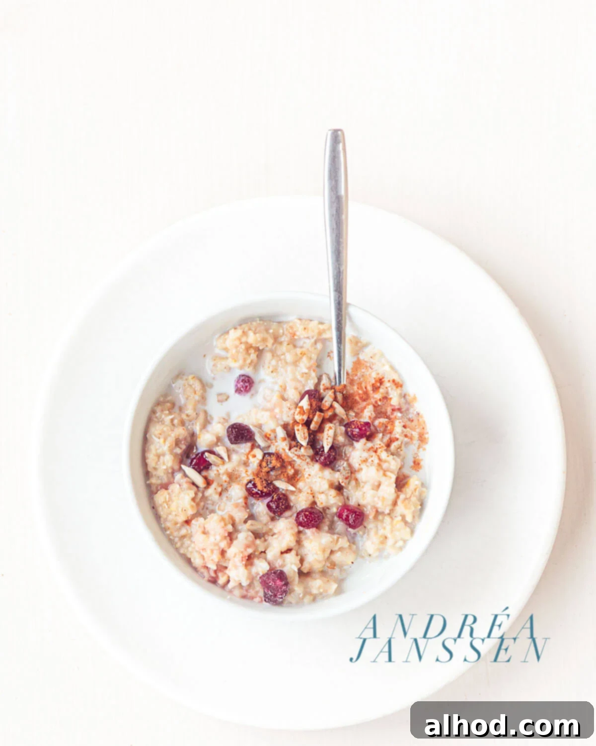 Pomegranate Sunflower Cinnamon Oatmeal 3 Oatmeal with pomegranate, sunflower seeds and cinnamon