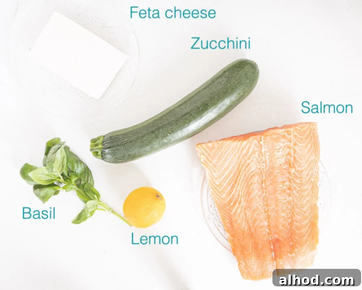 Grilled Salmon & Zucchini Delight 3 Ingredients salmon and courgette from the grill