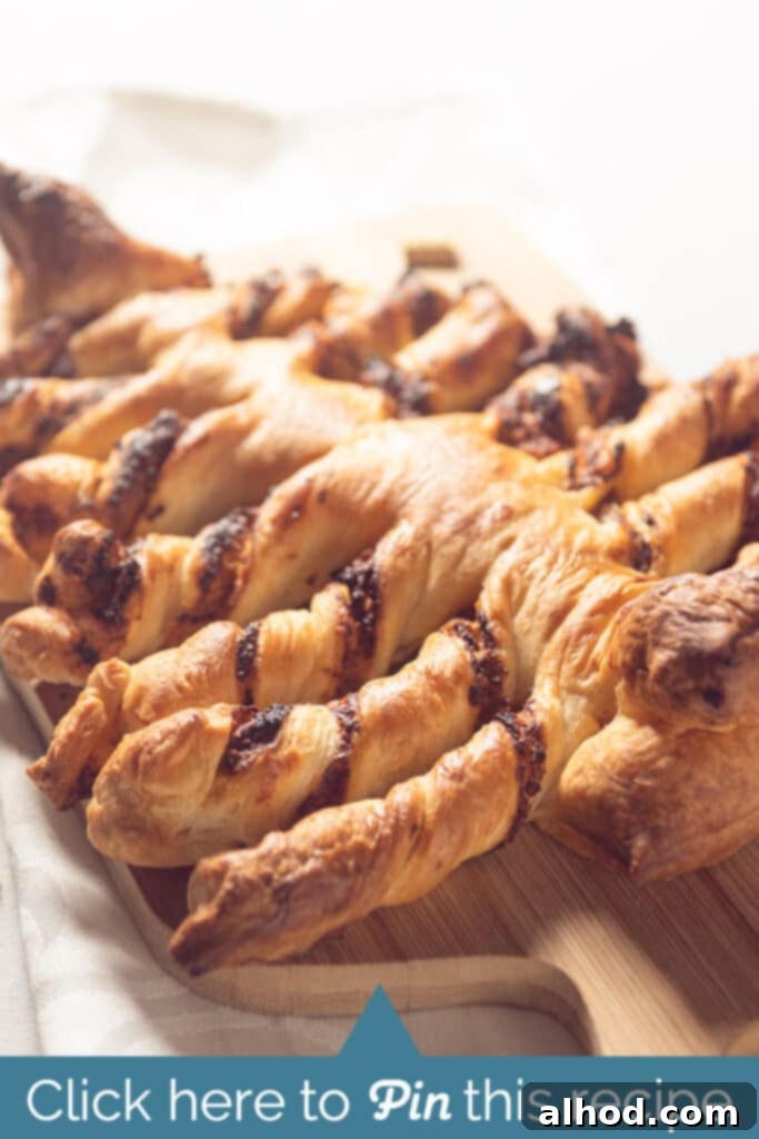 A beautifully baked puff pastry Christmas tree, golden brown and flaky
