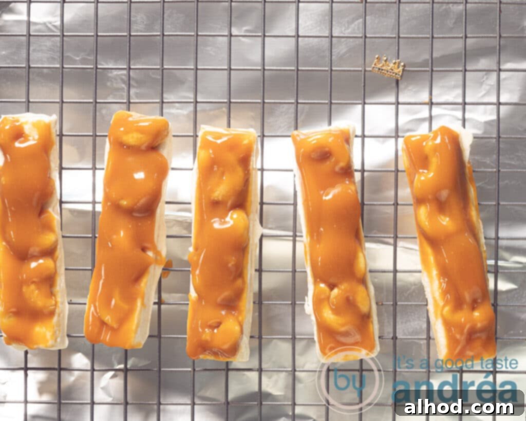 Ultimate Homemade Snickers 6 Take the bars out of the mold.
