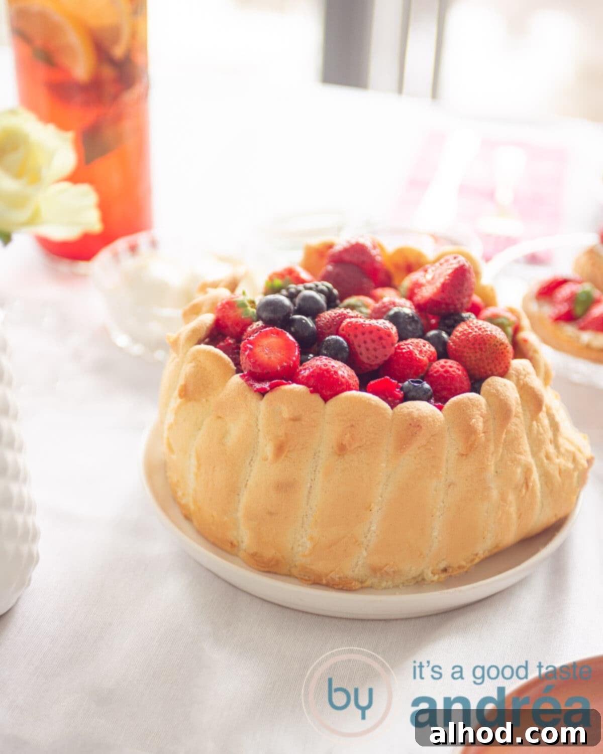 Strawberry High Tea Recipes Plan Your Perfect Teatime 3 Charlotte with summer fruit, some wine in the background