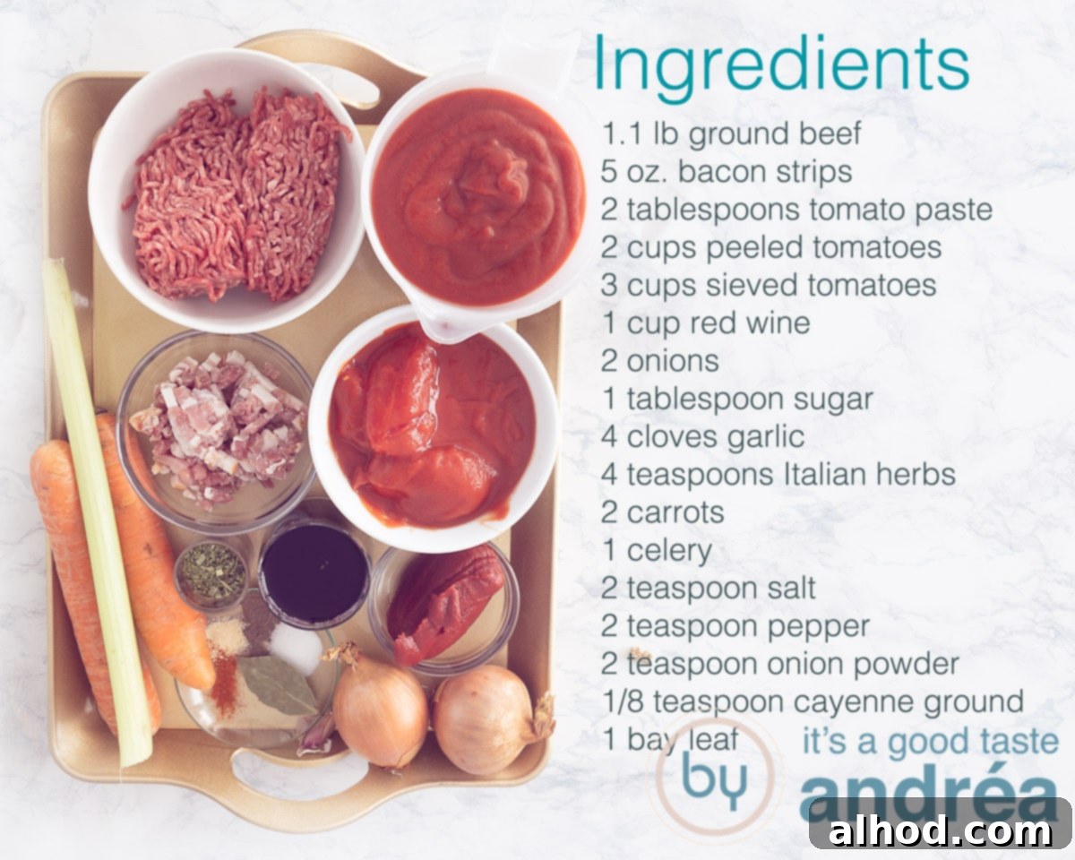 Rich Slow Cooker Beef Spaghetti Sauce 3 ingredients crockpot spaghetti sauce with meat
