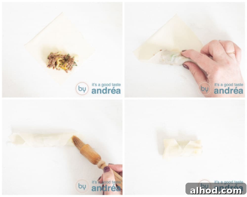 Crispy Air Fryer Indonesian Mini Spring Rolls 6 Roll the mini spring rolls