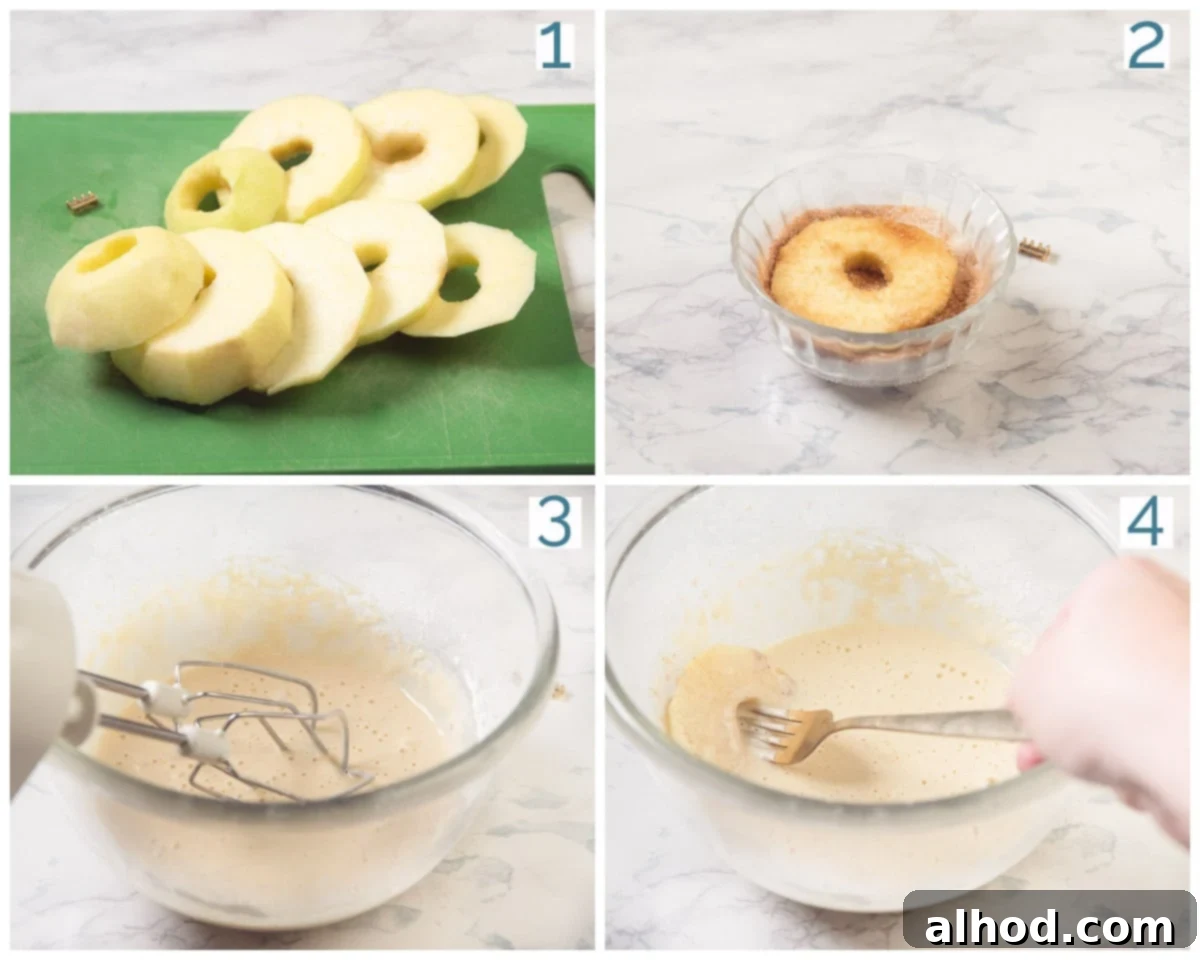 Traditional Dutch Apple Doughnuts 4 Described in four photos how to easily make apple fritters yourself