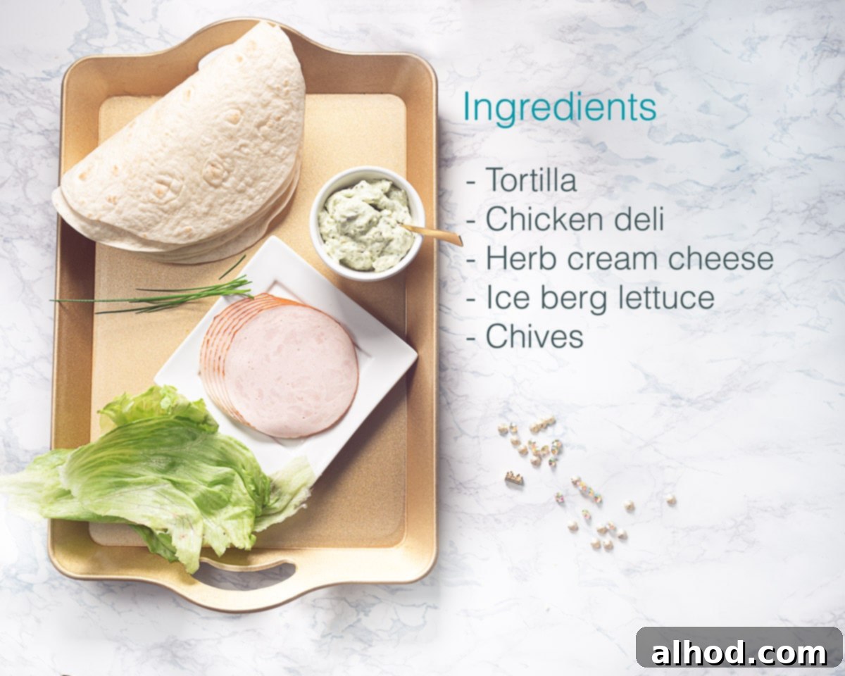 Creamy Chicken Tortilla Pinwheels 3 Ingredients Chicken tortilla roll ups
