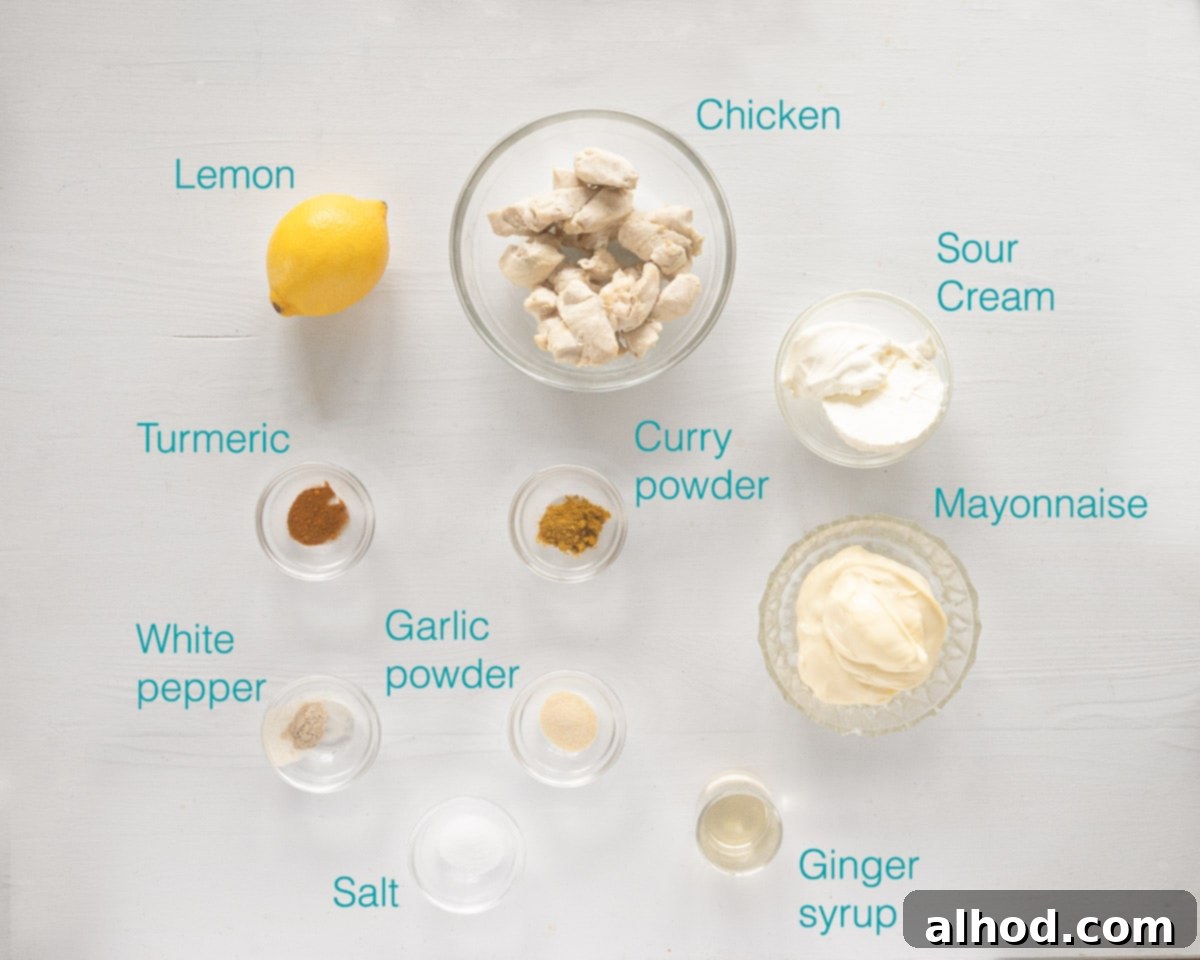 The Ultimate Curry Chicken Salad Sandwich 3 Ingredients Curry Chicken Salad Sandwich