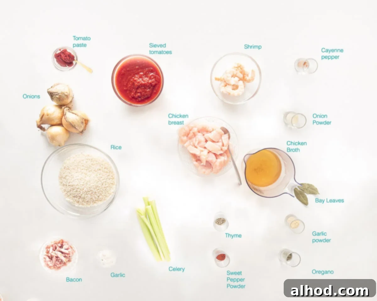 Classic Chicken, Shrimp and Sausage Jambalaya 3 Ingredients Chicken Jambalaya