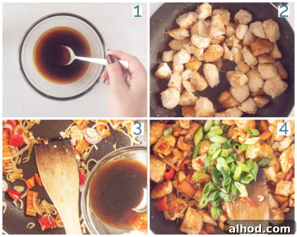 15-Minute Spicy Cashew Chicken 4 Preparation in 4 steps Make your own Kips Siam