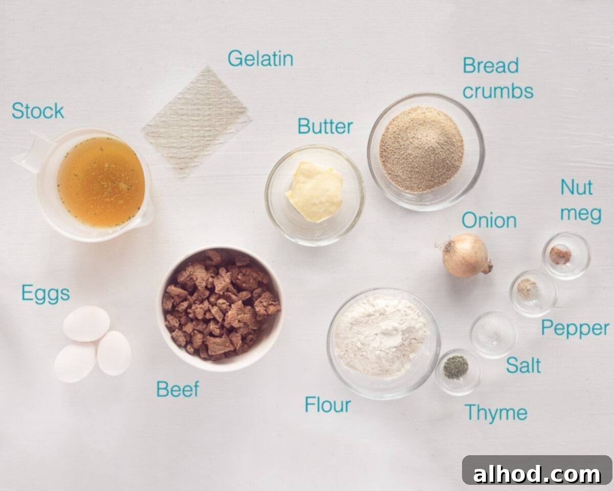 Ingredients Kroketten recipe Dutch beef croquetten on a white background with text description