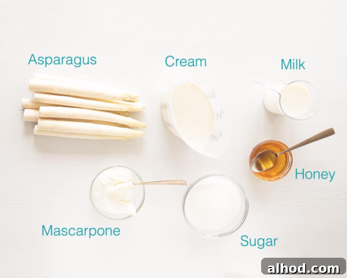 Green Spire's Sweet Freeze 3 Ingredients Asparagus Ice Cream on a white background with text description