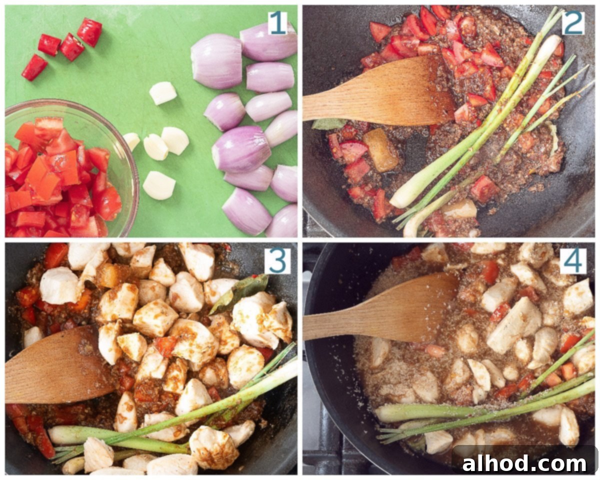 Balinese Spiced Chicken Ayam Bumbu Bali 4 Preparation in 4 steps of Balinese Chicken