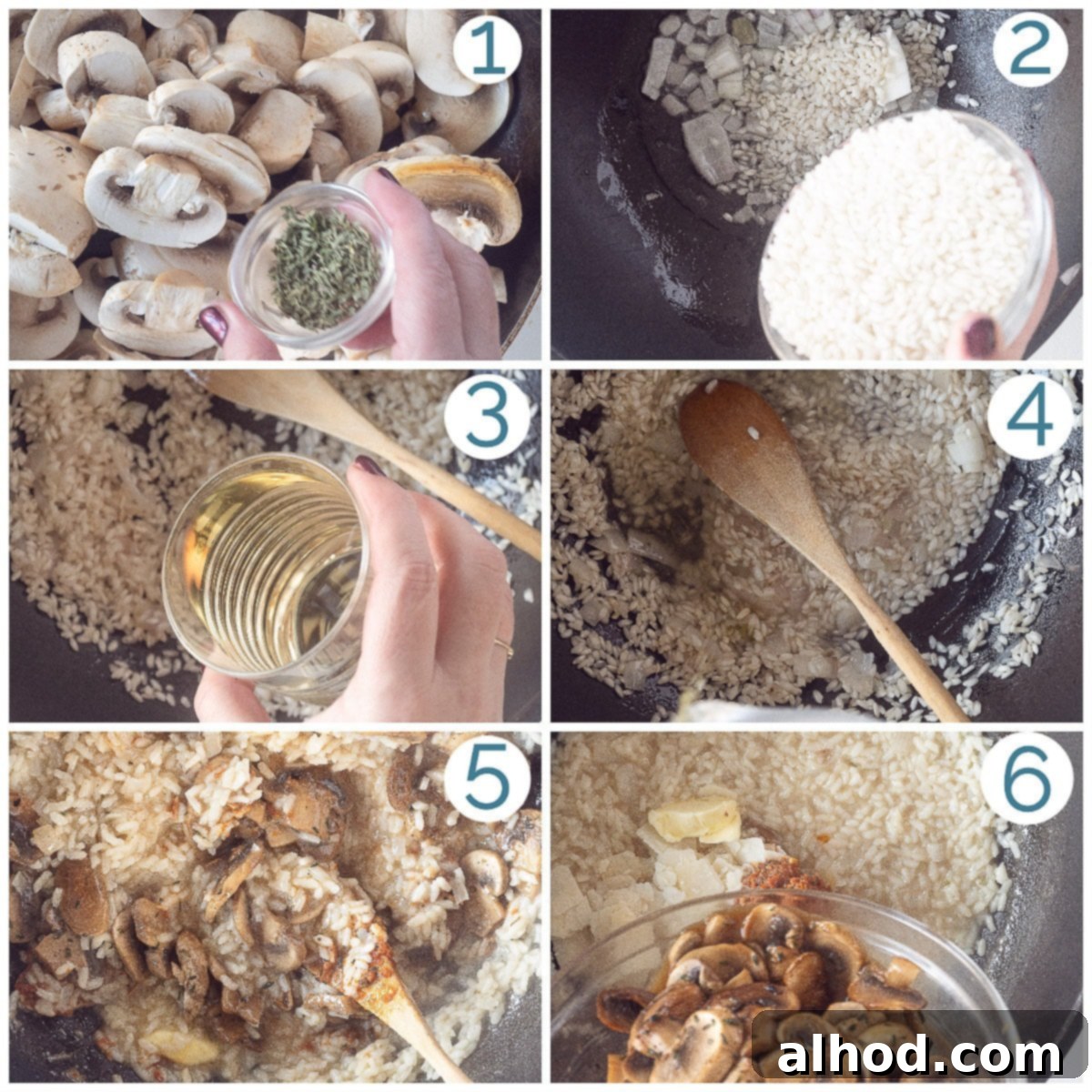 Earthy Mushroom Risotto 4 Preparation 6 photos Risotto ai Funghi