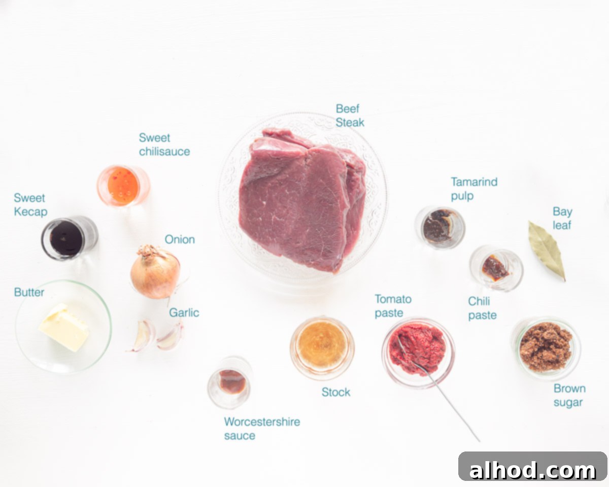 Sticky Asian Slow Cooker Beef 3 Ingredients pulled beef crock pot recipe individually labelled on a white background