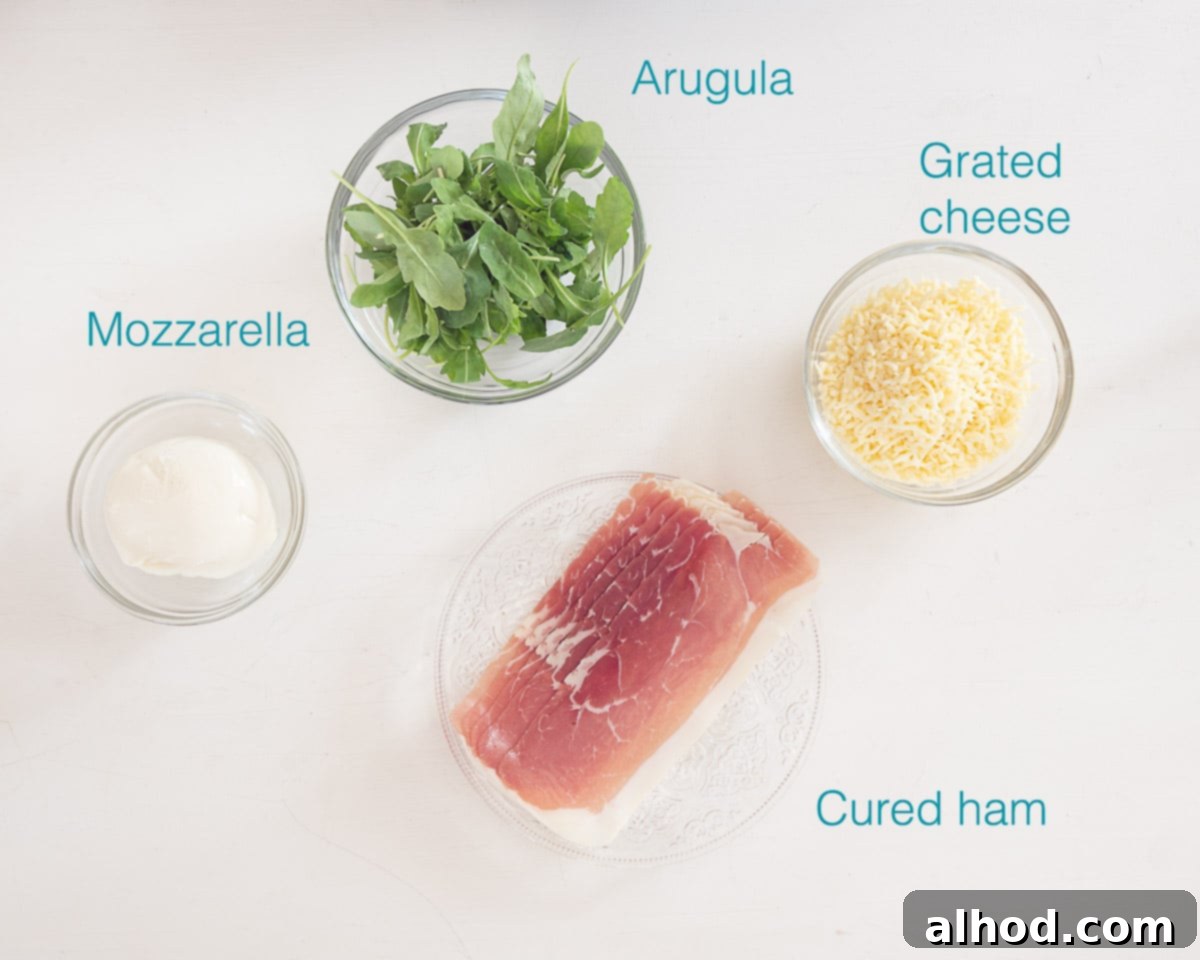 Homemade Pan Pizza: Foolproof Perfection Every Time 5 Ingredients Topping Panpizza individually labelled on a white background