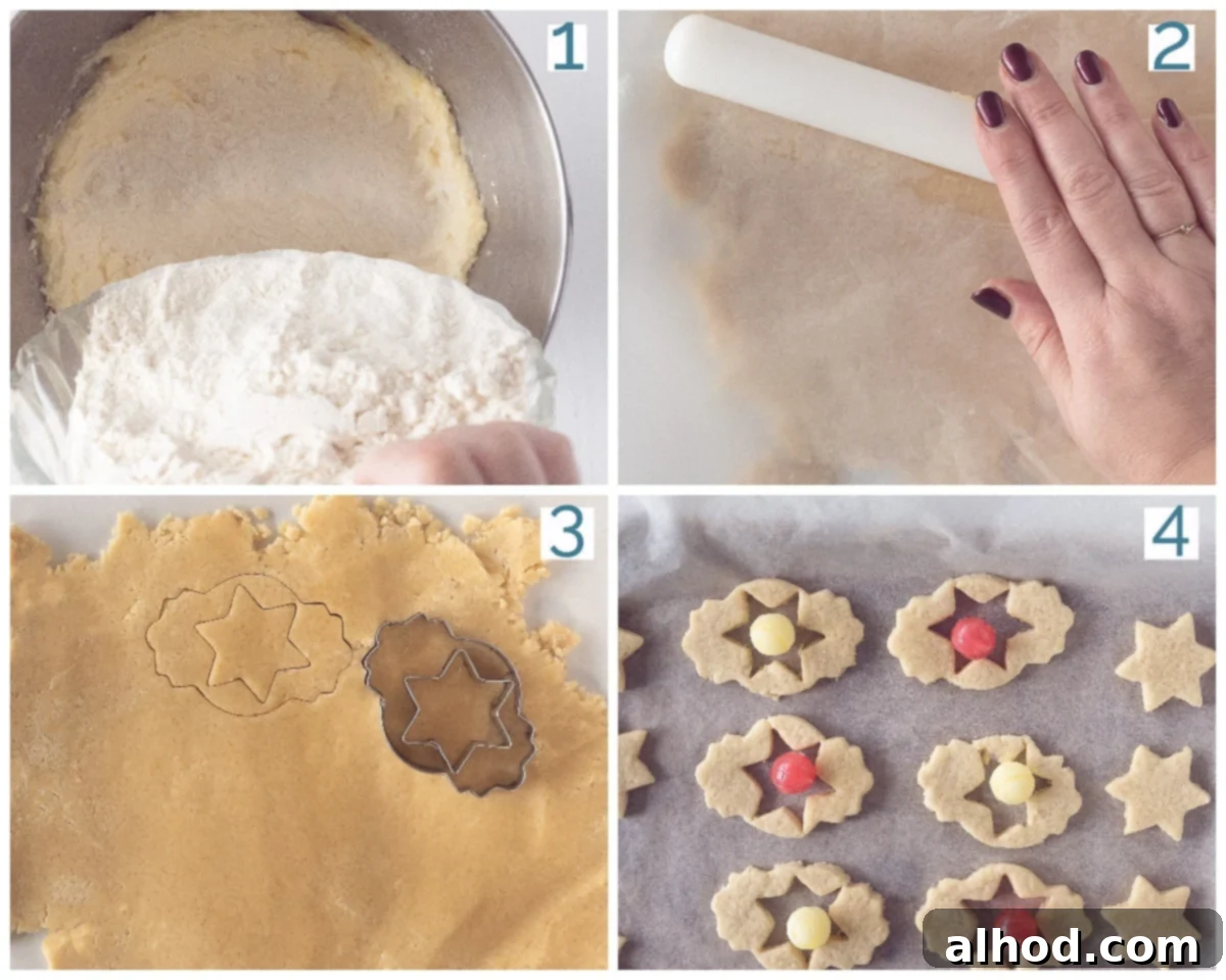 Jeweled Window Cookies 4 4 collage photo preparation Stained Glass Cookies