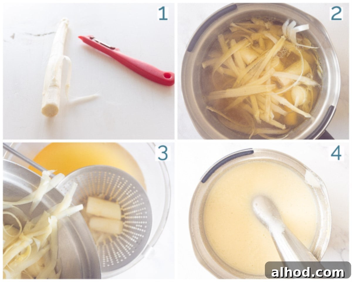 Velvety Asparagus Soup 4 4 collage photo preparation spargelsuppe