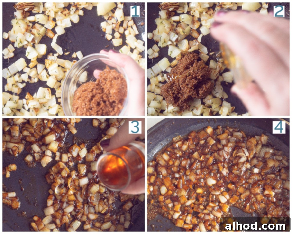 Unlock the Sweetness: Caramelizing Onions Like a Pro 4 4 collage photo preparation how to caramelize onions