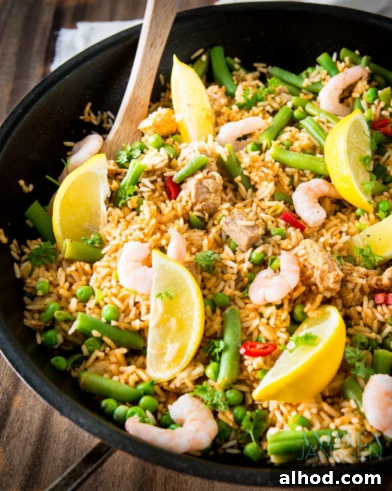 Aromatic Paella with Juicy Shrimp and Zesty Chorizo 3 Paella with Chorizo and Chicken