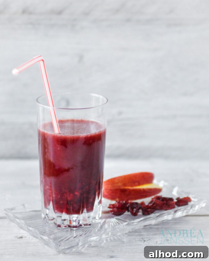 8 Delicious and Healthy Smoothies to Kickstart Your Day 6 Cranberry appel smoothie