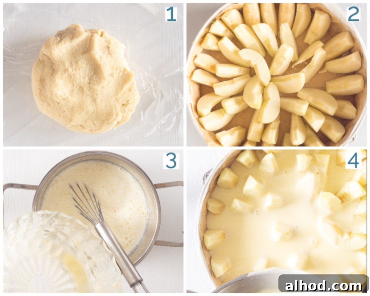 Classic Apple Custard Pie 4 Preparation 4 steps Apple pie with Custard